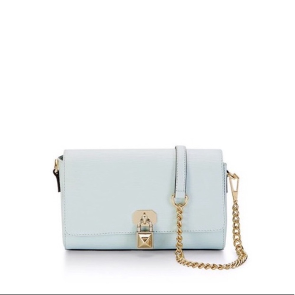 ๐ Rebecca Minkoff Lane blue leather crossbody purse - Picture 1 of 3